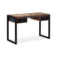 Bureau avec 2 tiroirs Bois de récupération massif 120x50x76 cm
