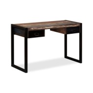 Bureau avec 2 tiroirs Bois de récupération massif 120x50x76 cm