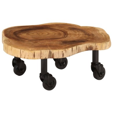Table basse Bois d'acacia massif 60 x 55 x 25 cm