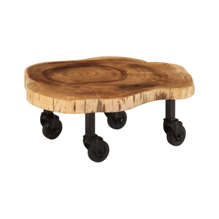 Table basse Bois d'acacia massif 60 x 55 x 25 cm