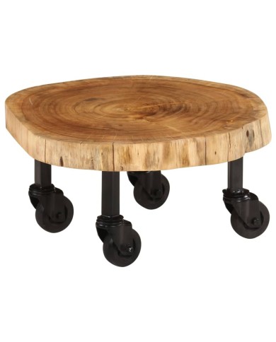 Table basse Bois d'acacia massif 60 x 55 x 25 cm