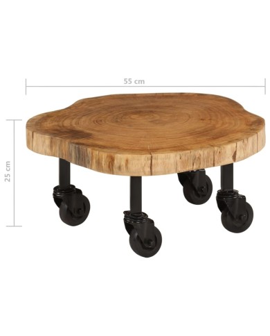 Table basse Bois d'acacia massif 60 x 55 x 25 cm