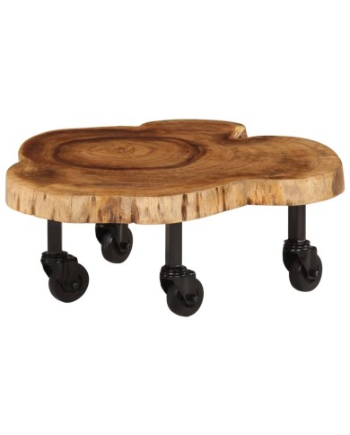 Table basse Bois d'acacia massif 60 x 55 x 25 cm