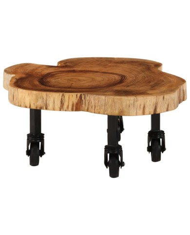 Table basse Bois d'acacia massif 60 x 55 x 25 cm