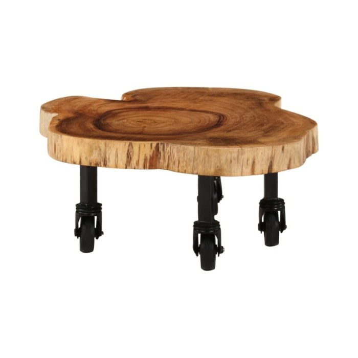 Table basse Bois d'acacia massif 60 x 55 x 25 cm