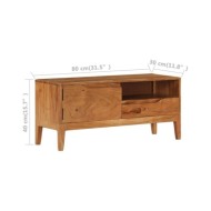 Meuble TV Bois d'acacia massif 88 x 30 x 40 cm
