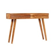 Table console Bois d'acacia avec tiroirs sculptés 118x30x80 cm