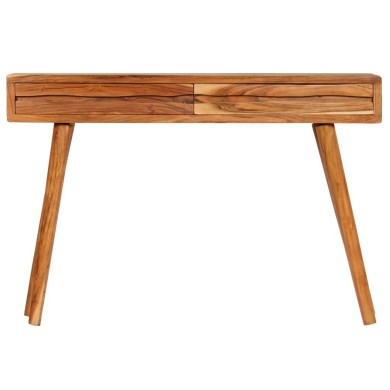 Table console Bois d'acacia avec tiroirs sculptés 118x30x80 cm