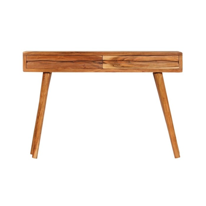 Table console Bois d'acacia avec tiroirs sculptés 118x30x80 cm