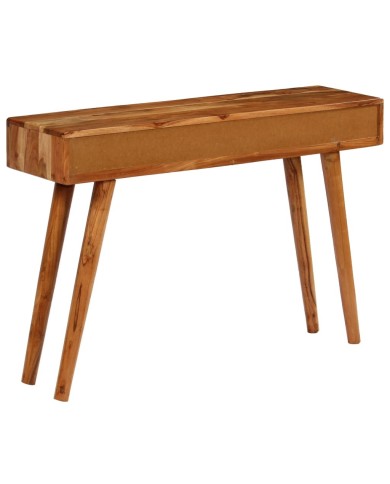 Table console Bois d'acacia avec tiroirs sculptés 118x30x80 cm