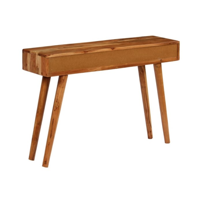 Table console Bois d'acacia avec tiroirs sculptés 118x30x80 cm