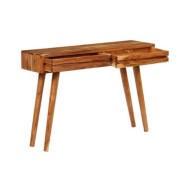 Table console Bois d'acacia avec tiroirs sculptés 118x30x80 cm