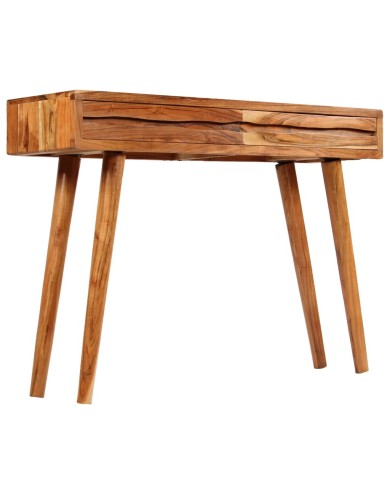 Table console Bois d'acacia avec tiroirs sculptés 118x30x80 cm