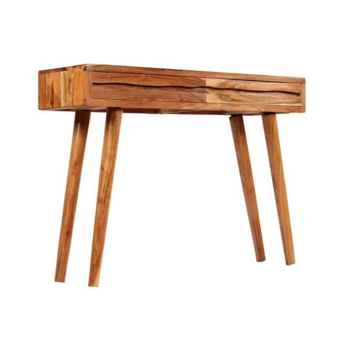Table console Bois d'acacia avec tiroirs sculptés 118x30x80 cm