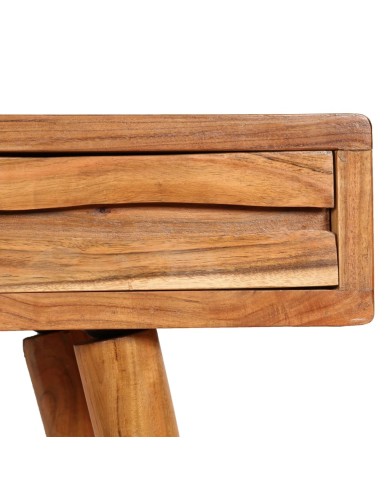 Table console Bois d'acacia avec tiroirs sculptés 118x30x80 cm