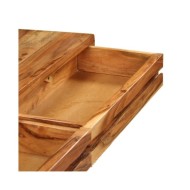Table console Bois d'acacia avec tiroirs sculptés 118x30x80 cm