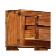 Table console Bois d'acacia avec tiroirs sculptés 118x30x80 cm
