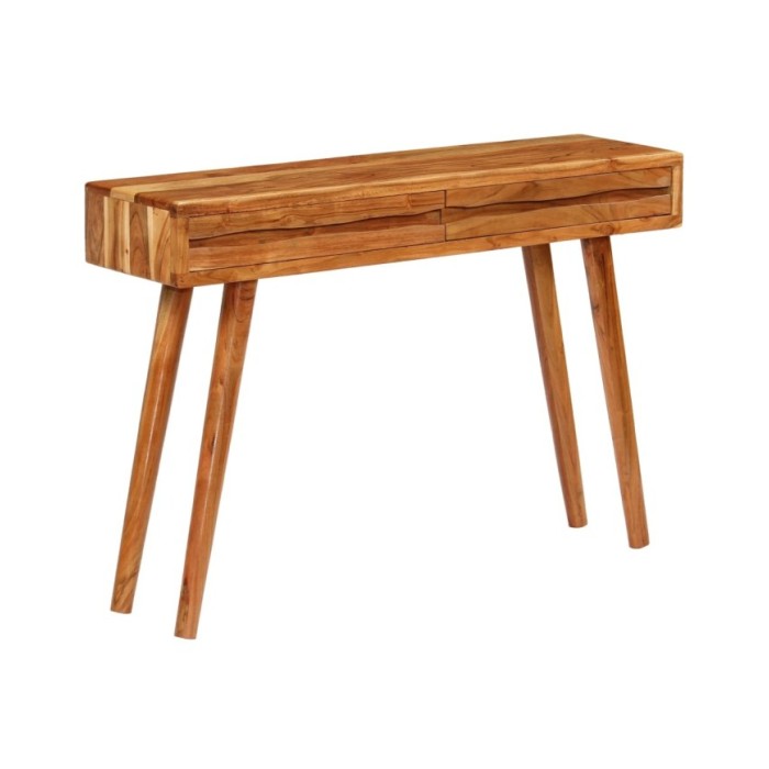 Table console Bois d'acacia avec tiroirs sculptés 118x30x80 cm