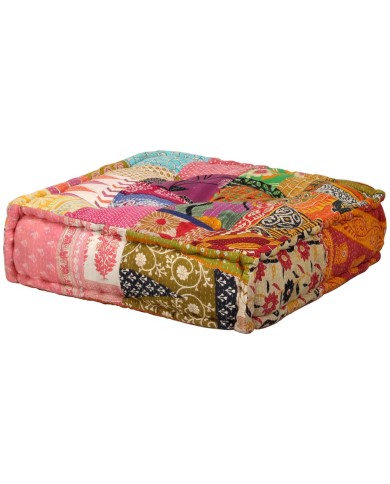 Pouf modulaire à 2 places Patchwork Tissu