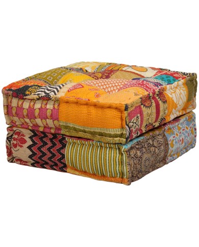 Pouf modulaire à 2 places Patchwork Tissu