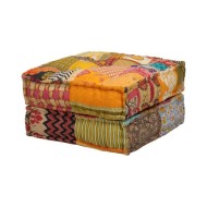 Pouf modulaire à 2 places Patchwork Tissu