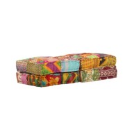 Pouf modulaire à 2 places Patchwork Tissu