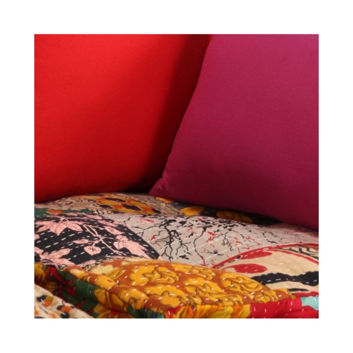 Pouf modulaire à 2 places Patchwork Tissu