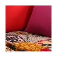 Pouf modulaire à 2 places Patchwork Tissu