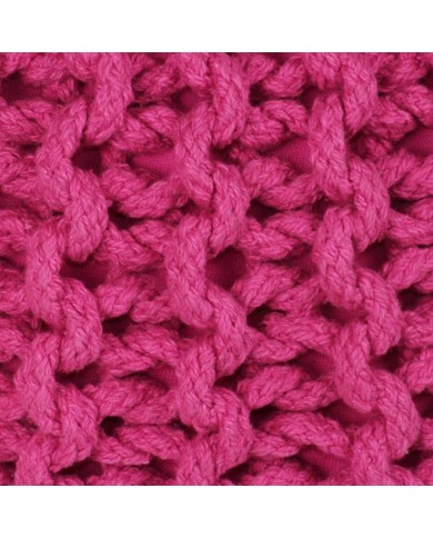 Pouf tricoté à la main Coton 50 x 35 cm Rose