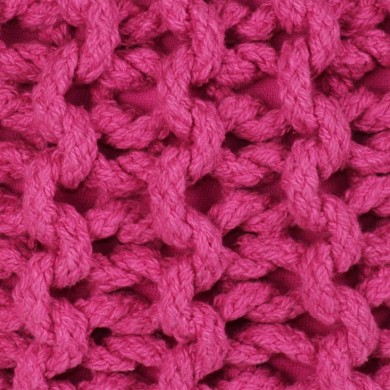 Pouf tricoté à la main Coton 50 x 35 cm Rose