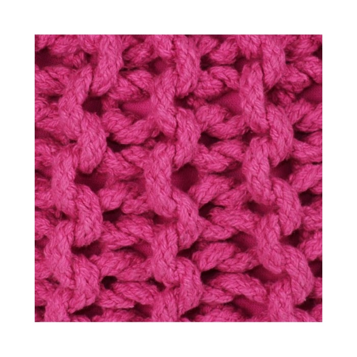 Pouf tricoté à la main Coton 50 x 35 cm Rose