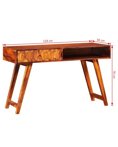 Table d'écriture Bois massif de Sesham 118 x 50 x 76 cm