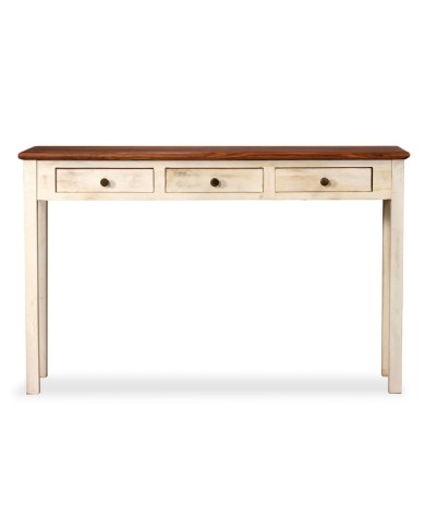 Table console Bois de manguier Sesham massif 120x30x76 cm