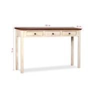 Table console Bois de manguier Sesham massif 120x30x76 cm