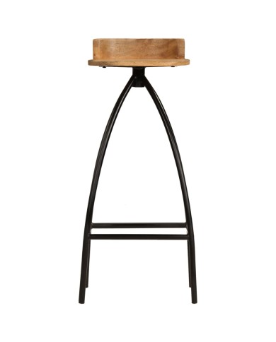 Chaises de bar 2 pcs Bois de manguier solide