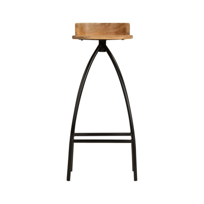 Chaises de bar 2 pcs Bois de manguier solide