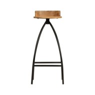 Chaises de bar 2 pcs Bois de manguier solide