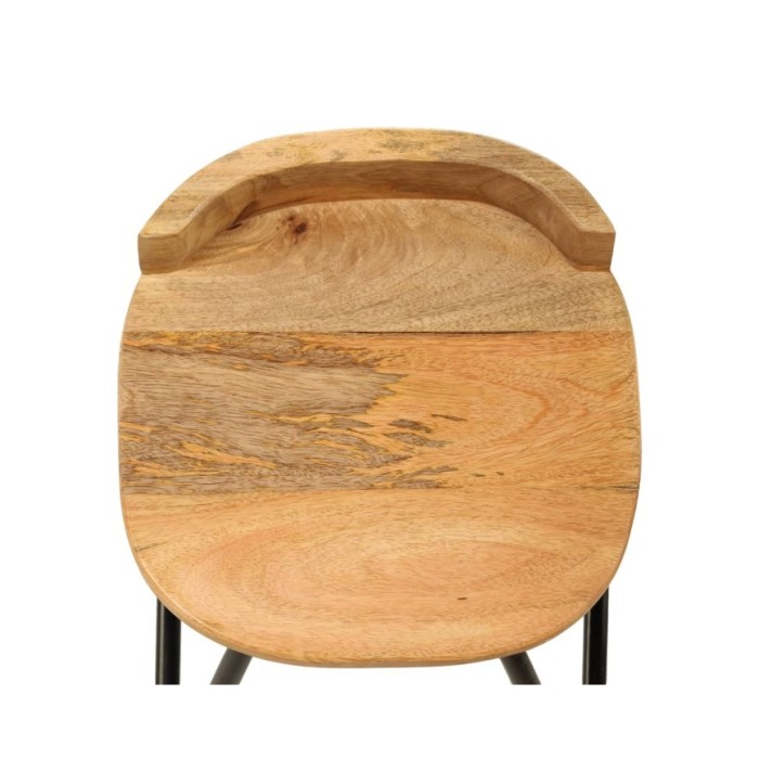 Chaises de bar 2 pcs Bois de manguier solide