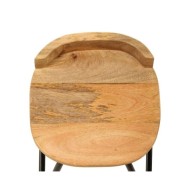 Chaises de bar 2 pcs Bois de manguier solide