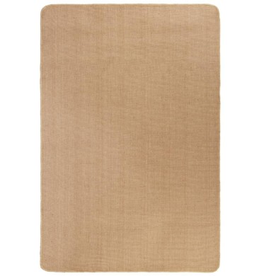 Tapis en jute avec support en latex 120 x 180 cm Naturel