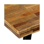 Table de salle à manger Teck recyclé et acier 180 x 90 x 76 cm
