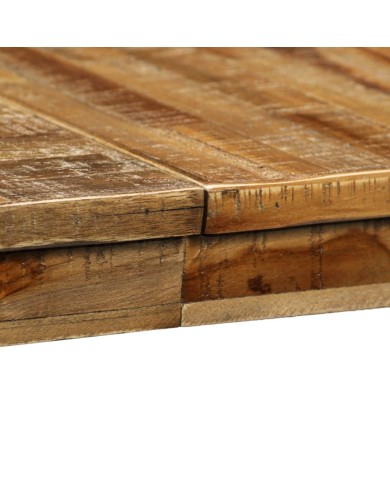 Table de salle à manger Teck recyclé et acier 180 x 90 x 76 cm