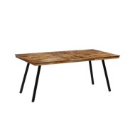 Table de salle à manger Teck recyclé et acier 180 x 90 x 76 cm