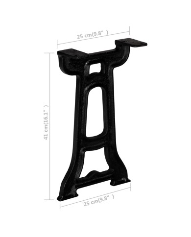 Pied de banc 2 pcs Cadre en Y Fonte