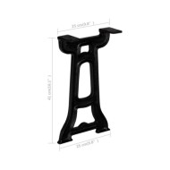 Pied de banc 2 pcs Cadre en Y Fonte