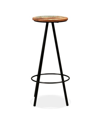 Tabourets de bar 2 pcs Bois massif de récupération