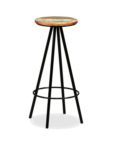 Tabourets de bar 2 pcs Bois massif de récupération