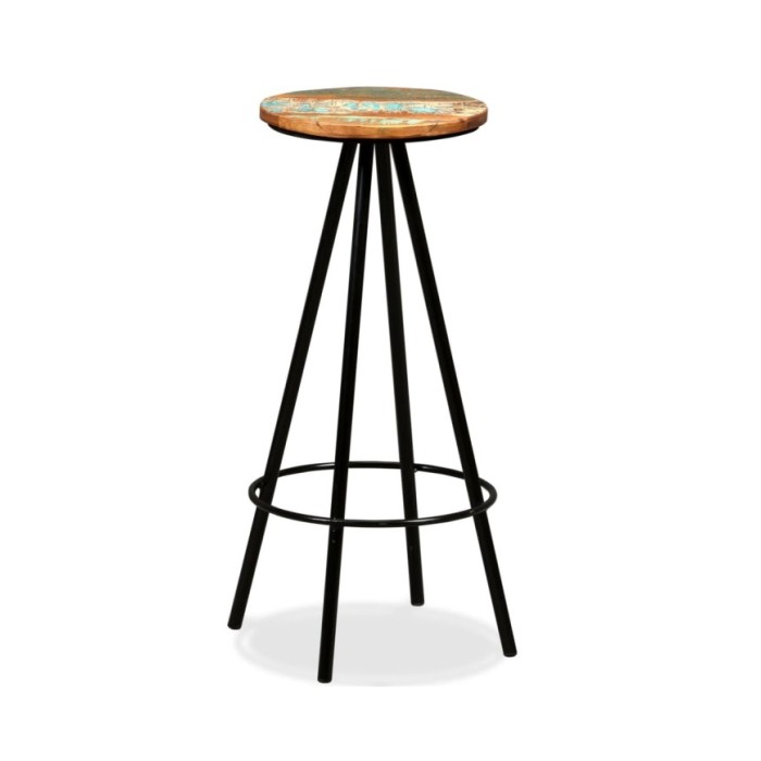 Tabourets de bar 2 pcs Bois massif de récupération