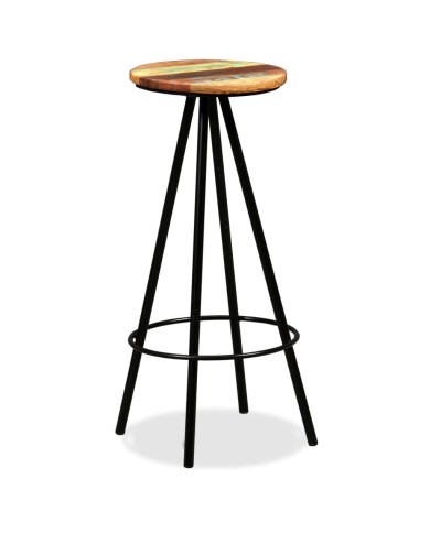 Tabourets de bar 2 pcs Bois massif de récupération