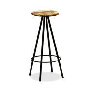 Tabourets de bar 2 pcs Bois massif de récupération